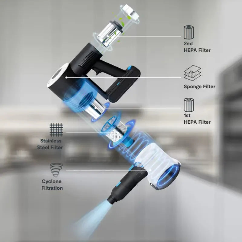 Cordless Vacuum Cleaner - Powerful suction and cordless convenience